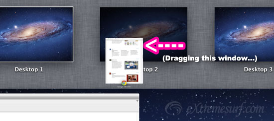 New Desktop space by dragging window