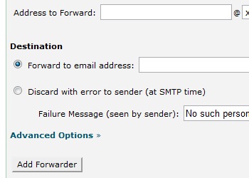 Configure the Forwarder account.